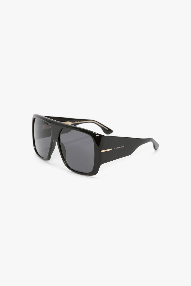 Quadratische Oversize Flat-Top Sonnenbrille