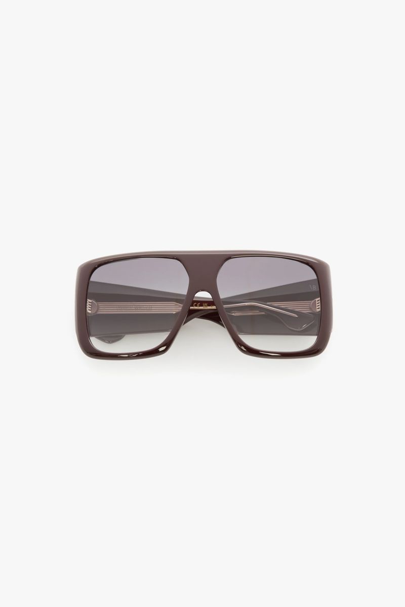 Oversized-Sonnenbrille mit flacher Oberseite