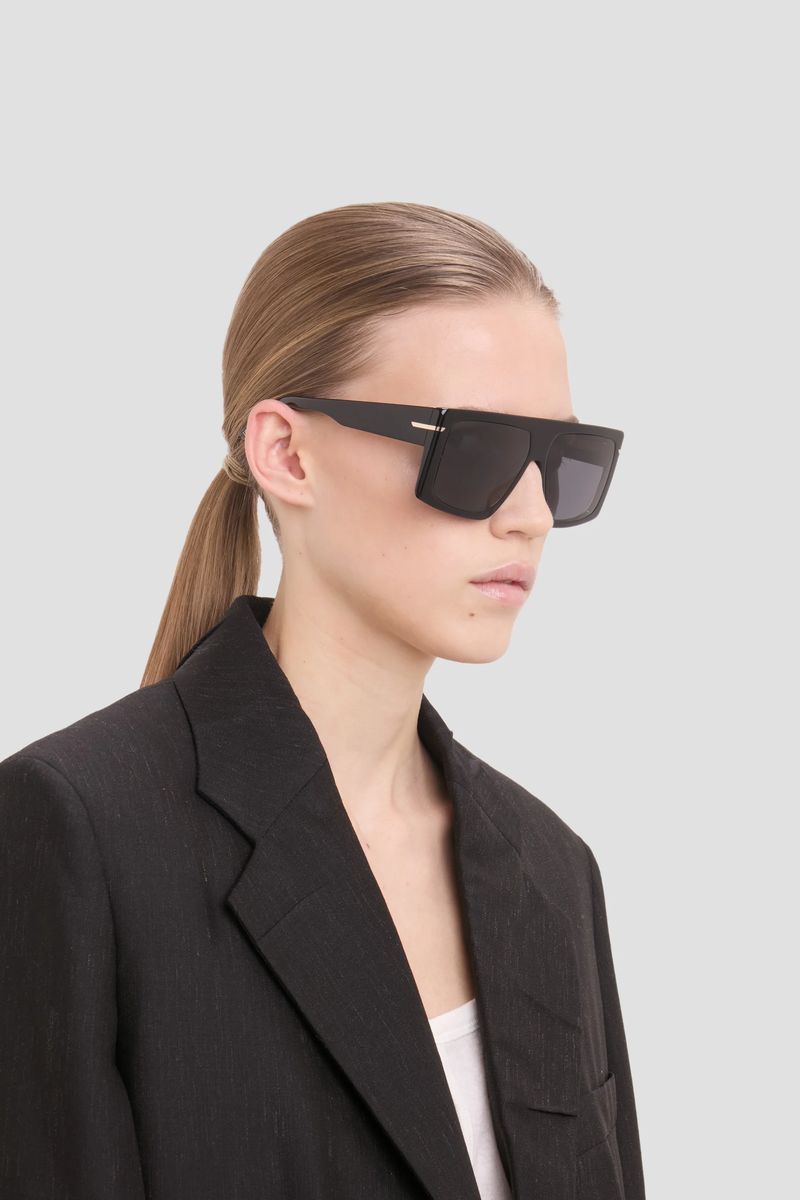 Übergroße Square-Sonnenbrille mit Flat-Top