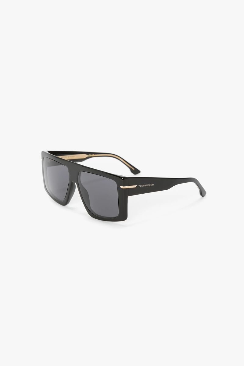Übergroße Square-Sonnenbrille mit Flat-Top