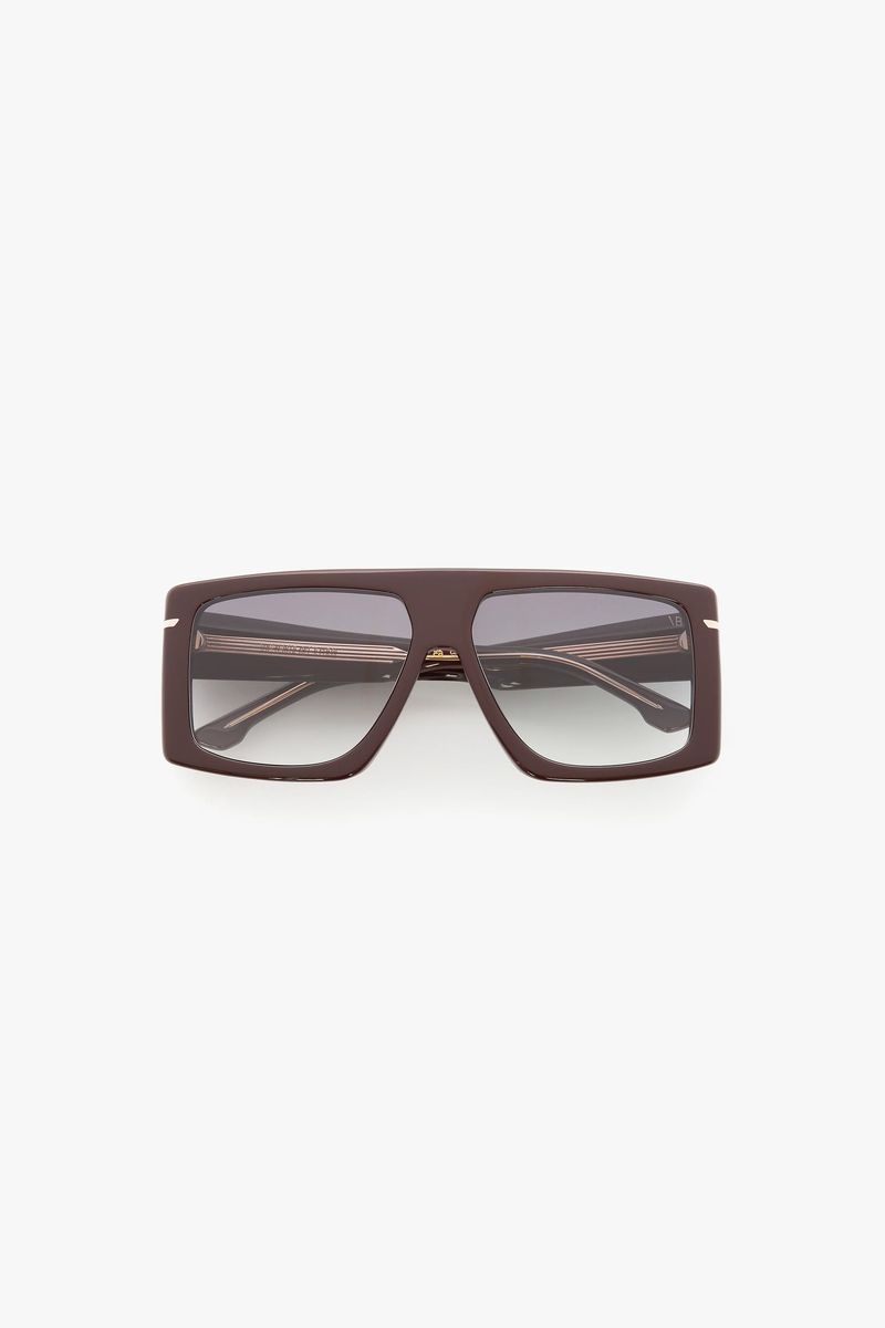 Übergroße Sonnenbrille mit geradem Rand