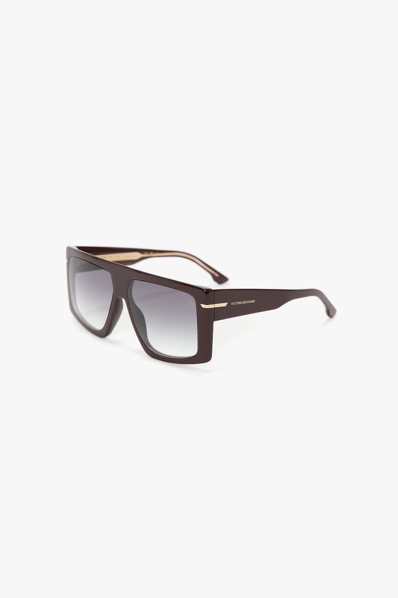 Übergroße Sonnenbrille mit geradem Rand
