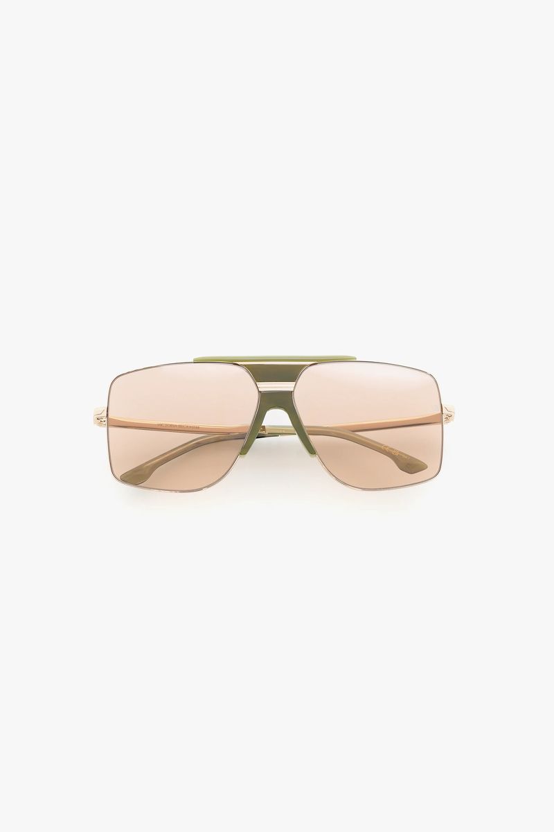 Quadratische Oversize-Sonnenbrille aus Metall