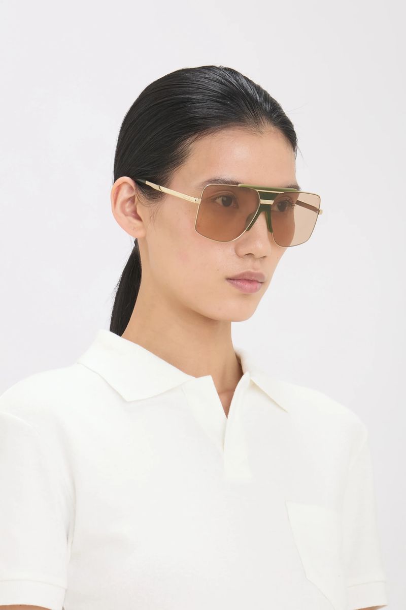 Quadratische Oversize-Sonnenbrille aus Metall