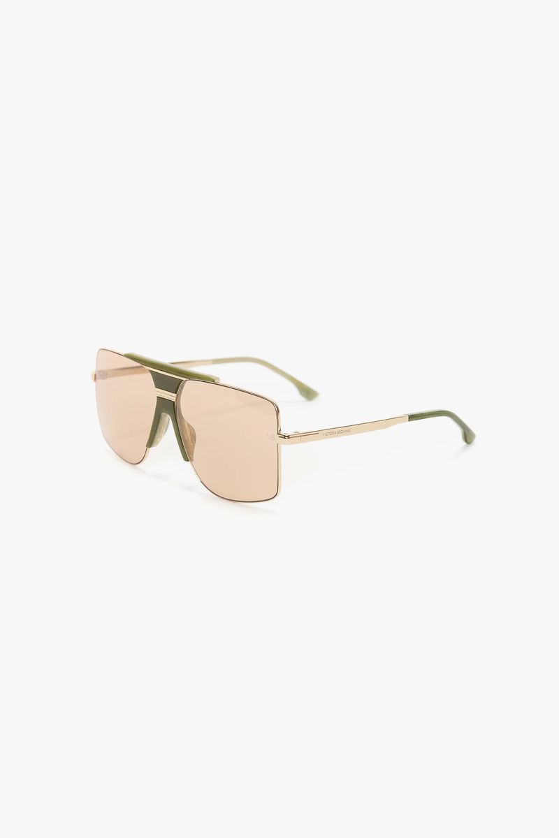 Quadratische Oversize-Sonnenbrille aus Metall