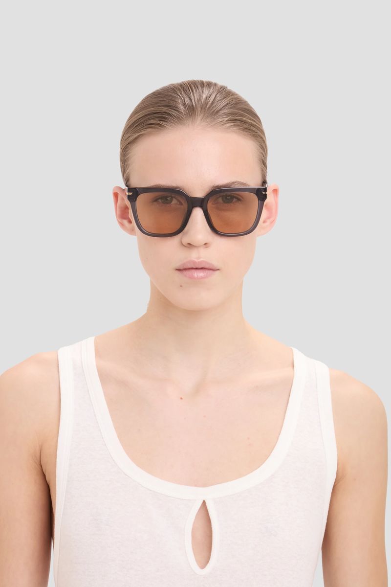 Übergroße quadratische Acetatsonnenbrille