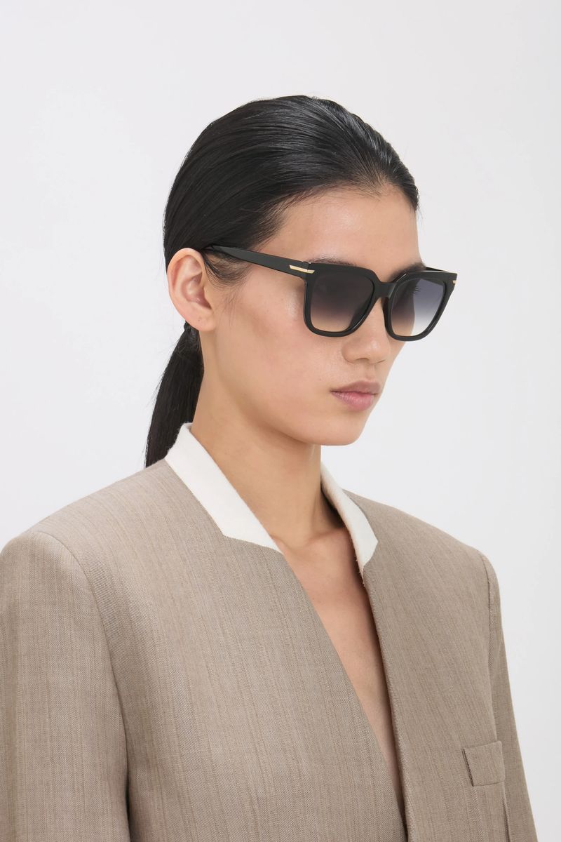Oversized Acetat-Sonnenbrille in Quadratform
