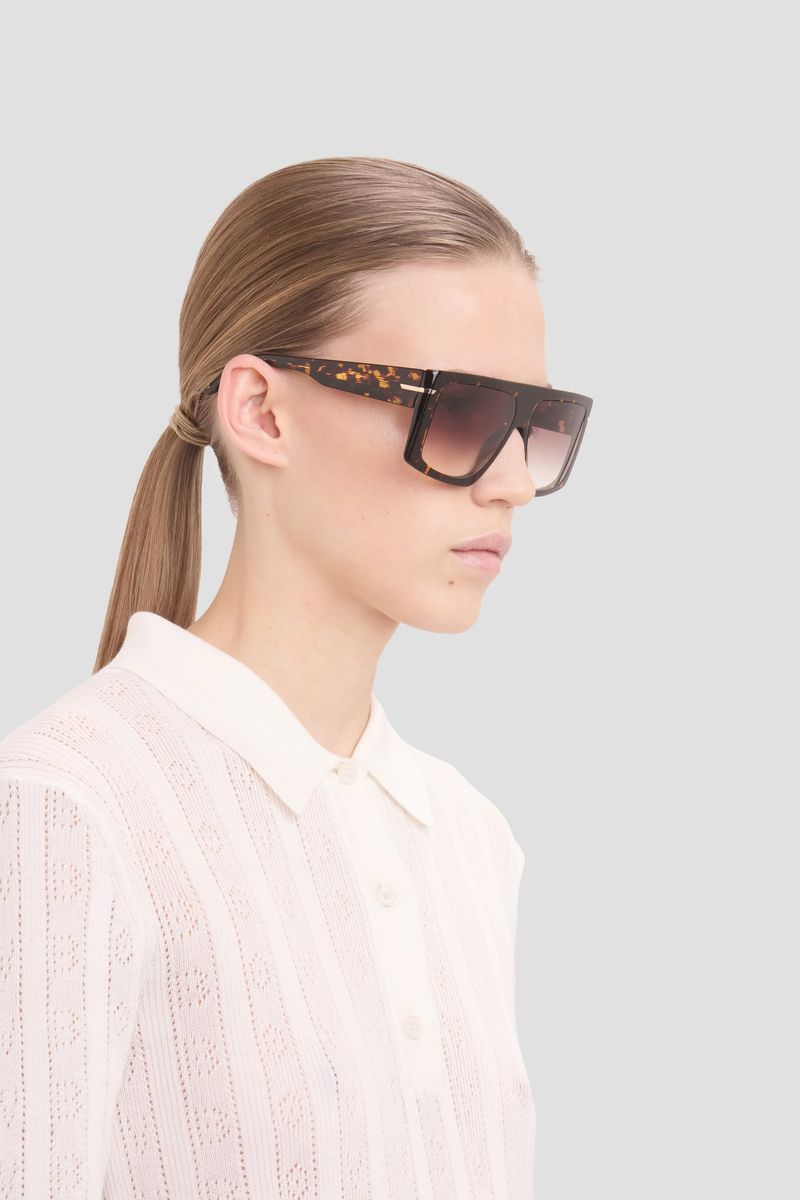 Übergroße Flat-Top-Sonnenbrille