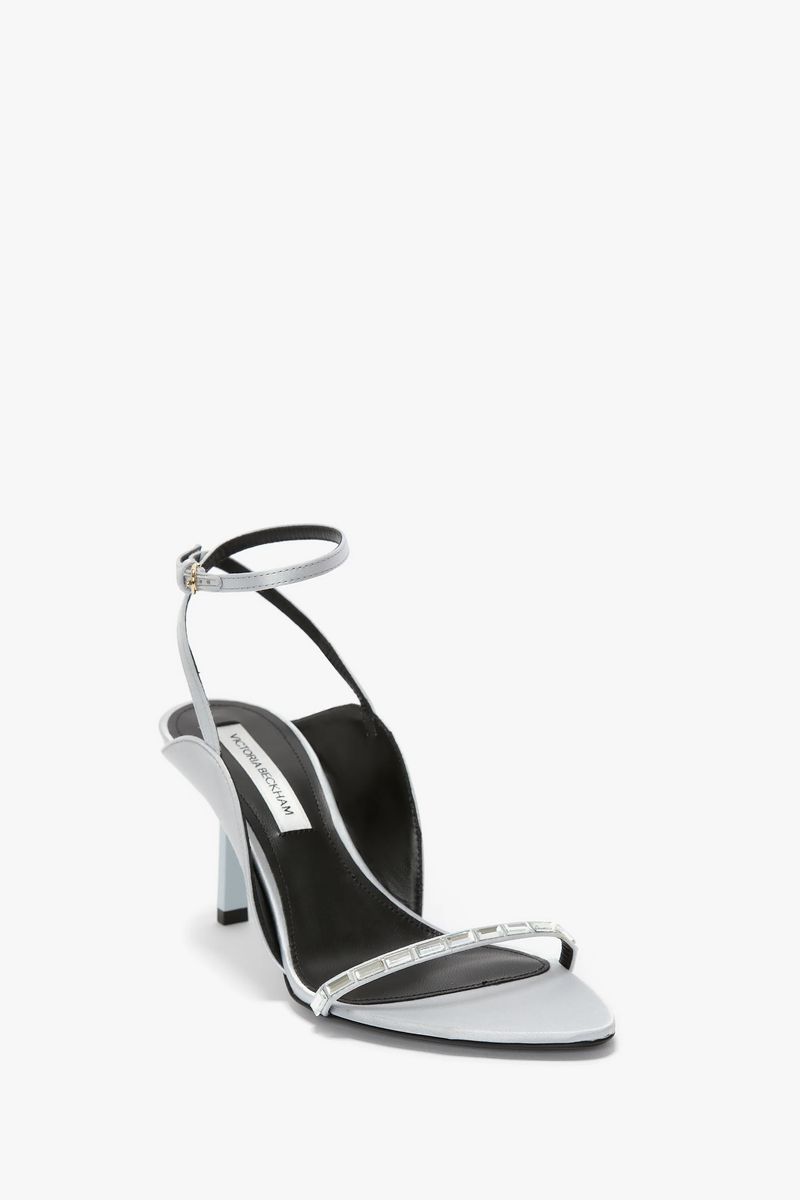 Elegante verzierte Satin-Sandalette