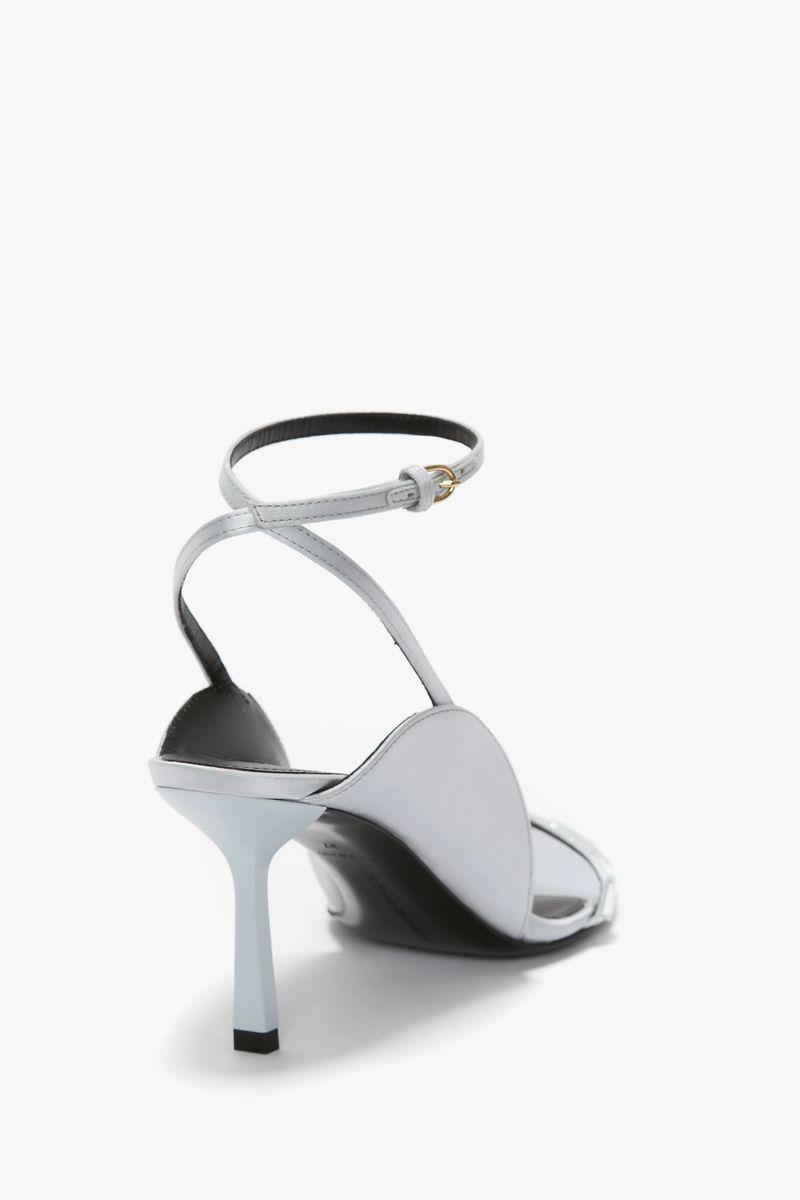 Elegante verzierte Satin-Sandalette