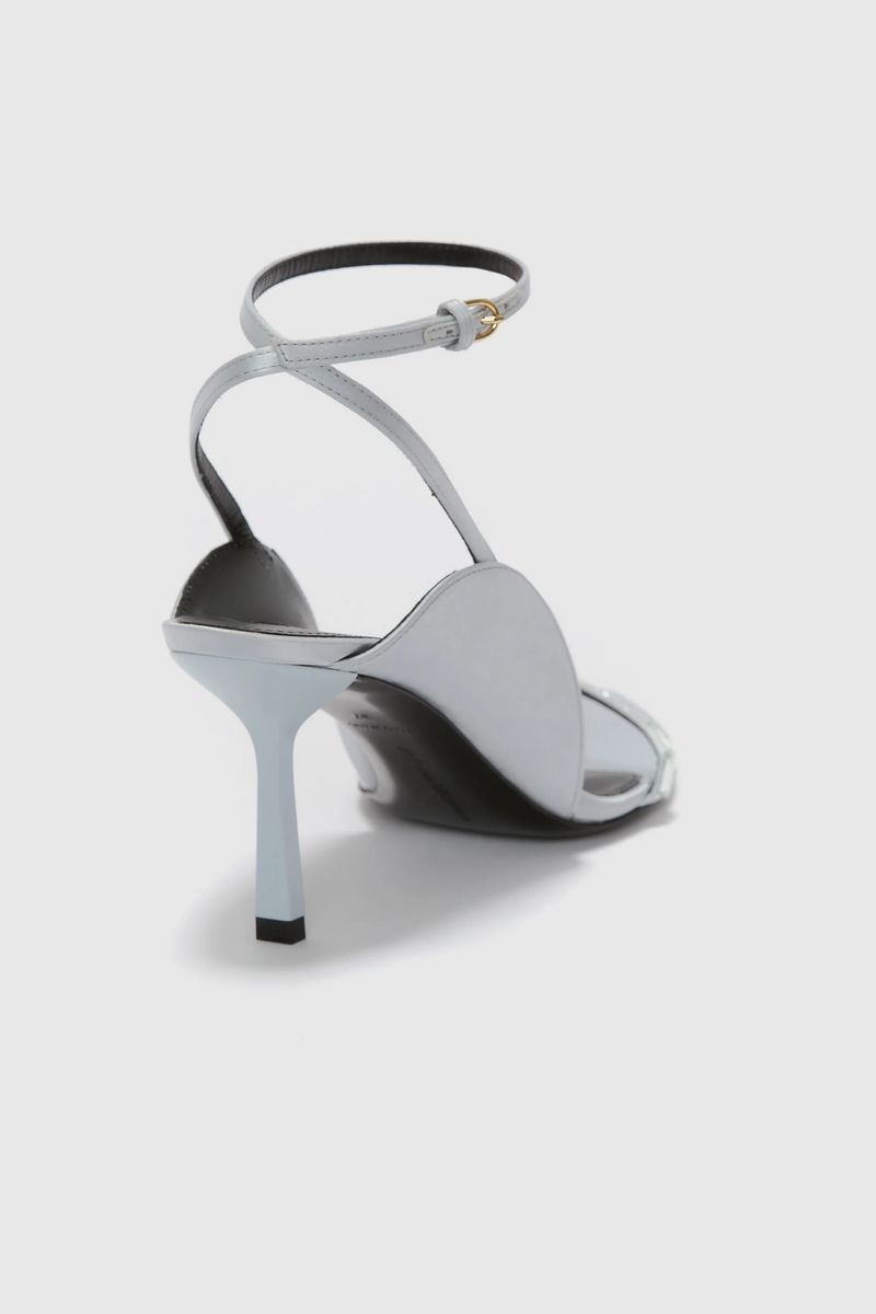 Elegante verzierte Satin-Sandalette