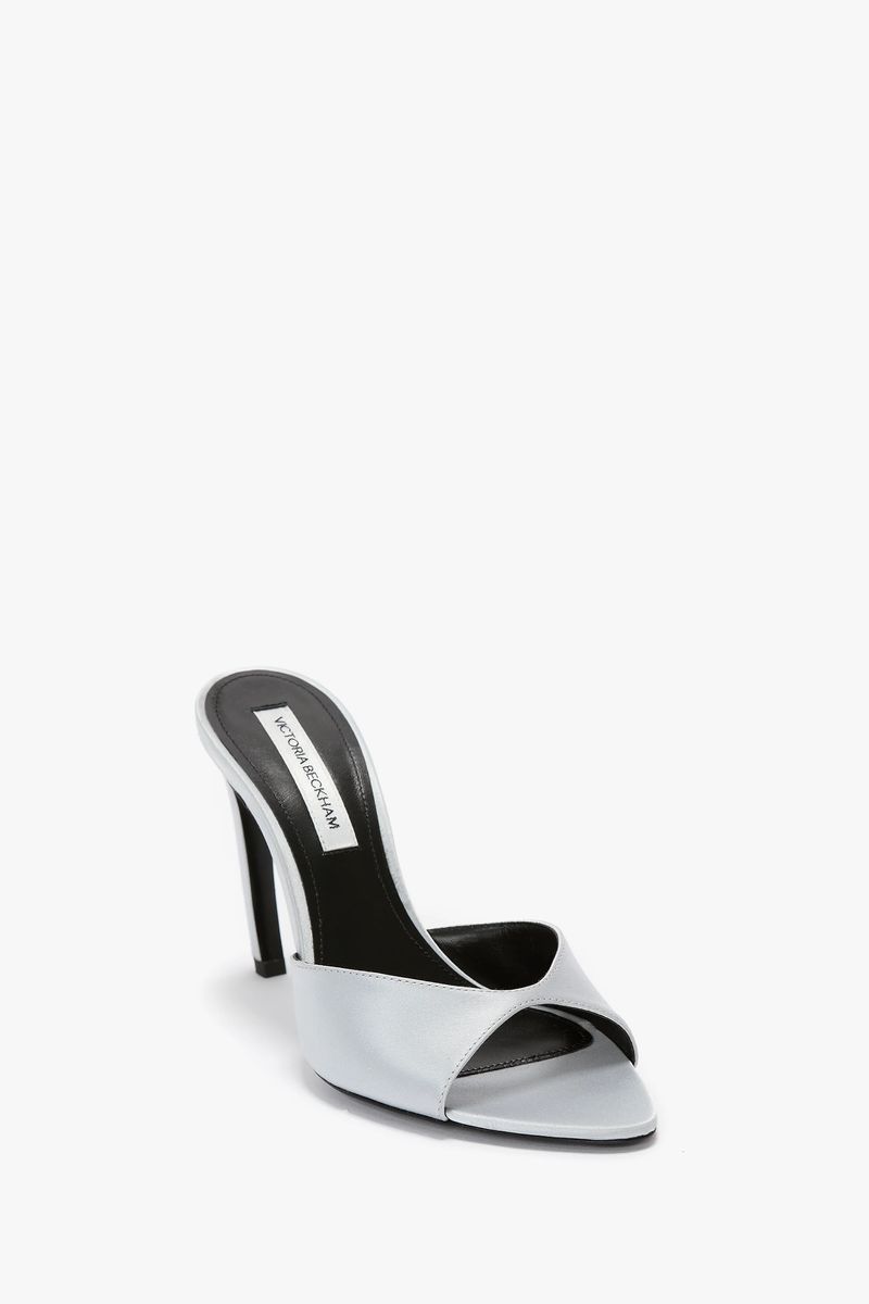 Harlow Satin-Mules mit offener Zehenpartie