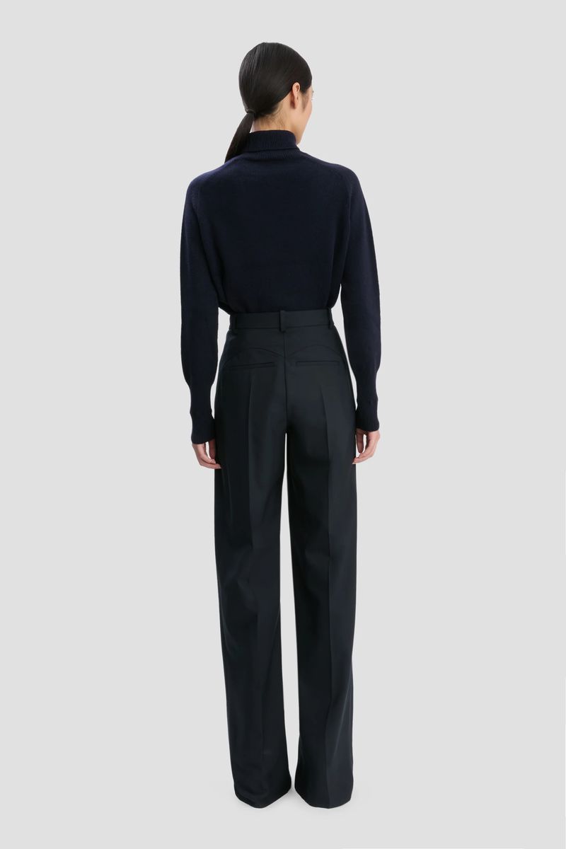 Klassischer Rollkragenpullover aus Lammwolle
