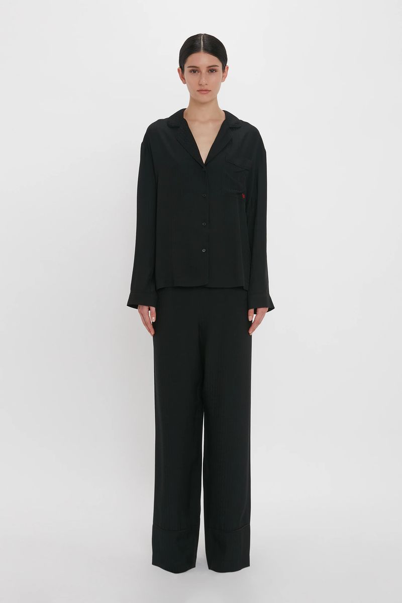 Pajama-Set mit Monogramm-Jacquard