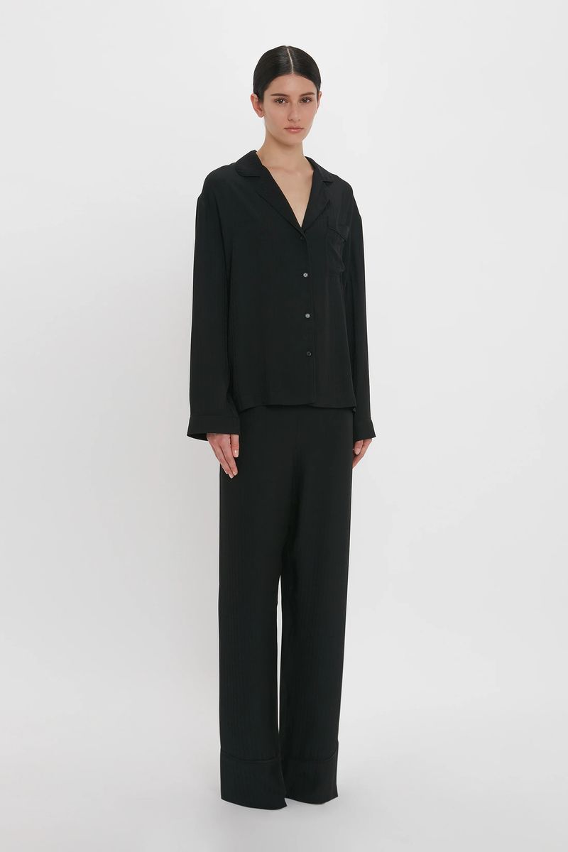Pajama-Set mit Monogramm-Jacquard