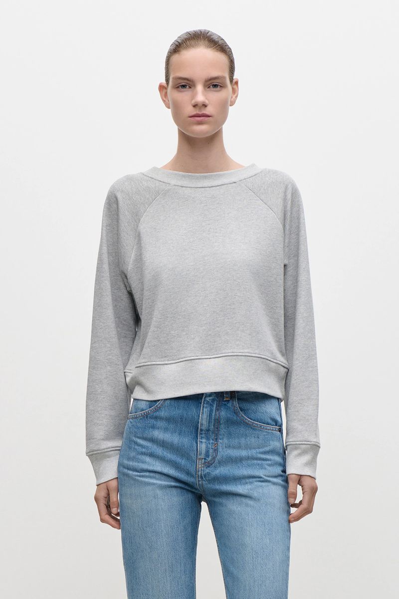 Hochwertiges Raglan-Sweatshirt in Kurzform