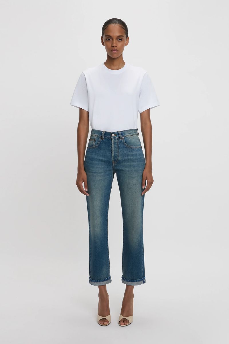 Zeitlose Straight-Leg-Jeans aus Denim