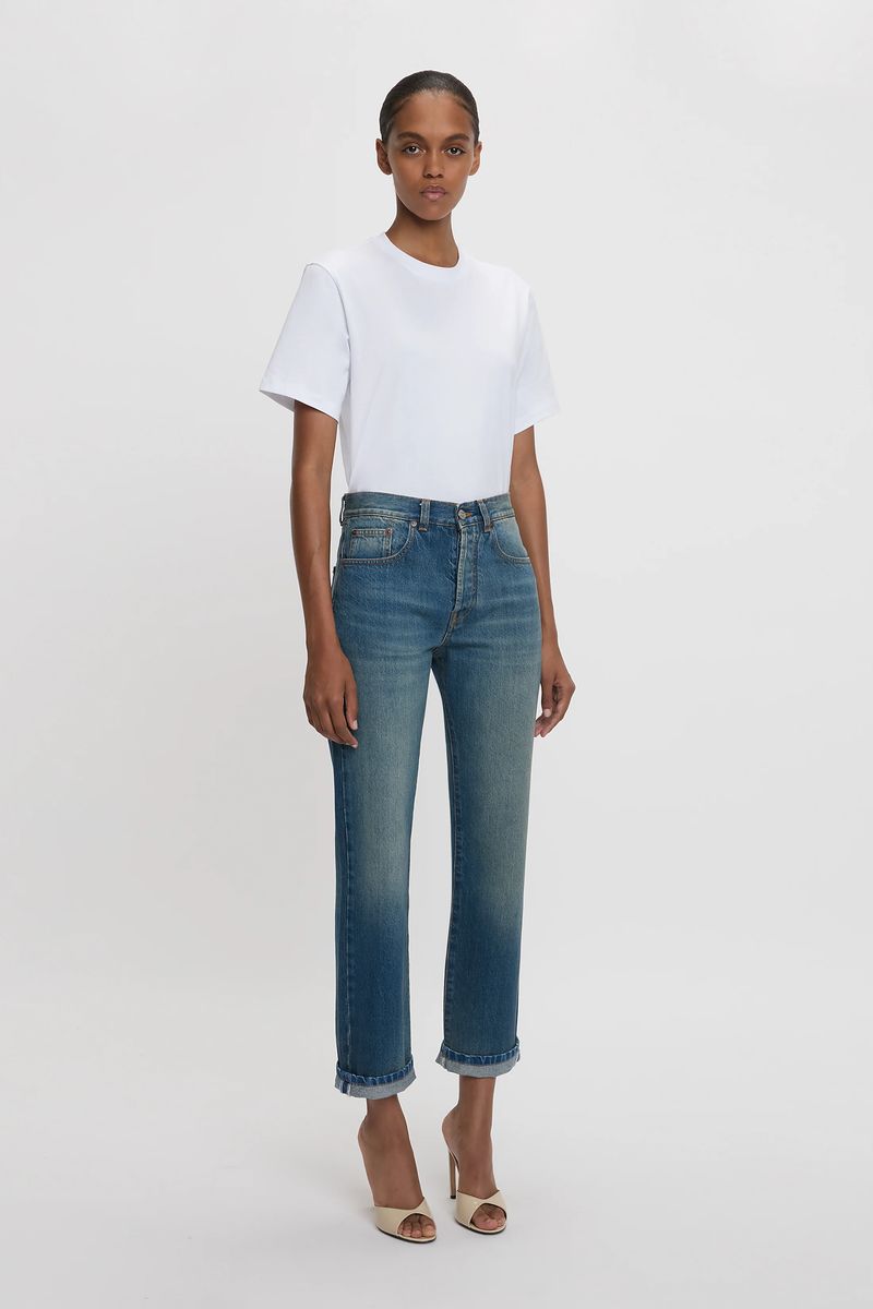 Zeitlose Straight-Leg-Jeans aus Denim