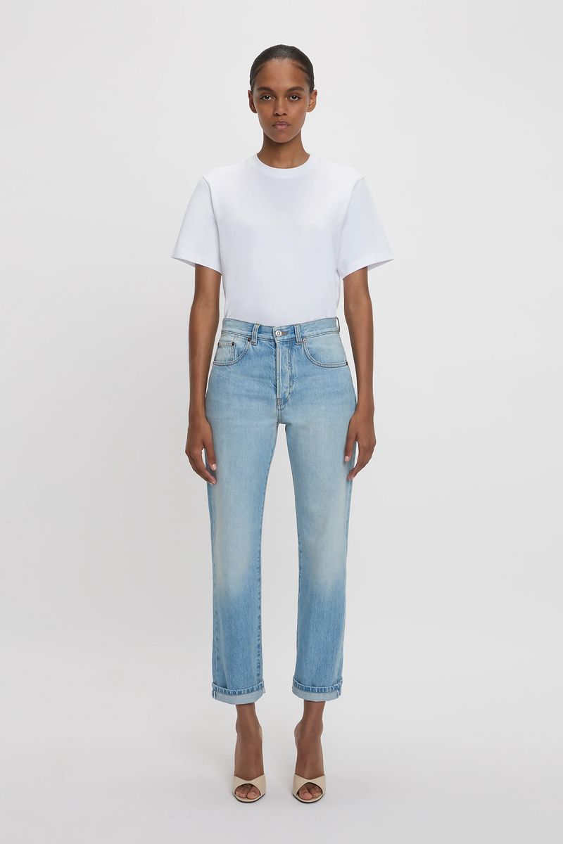 Mid-Rise Jeans mit geradem Bein