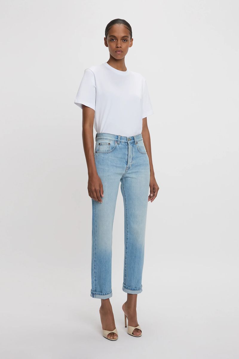 Mid-Rise Jeans mit geradem Bein