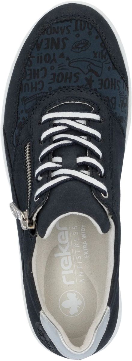 Plateau-Sneaker mit Reißverschluss und Grafik-Details