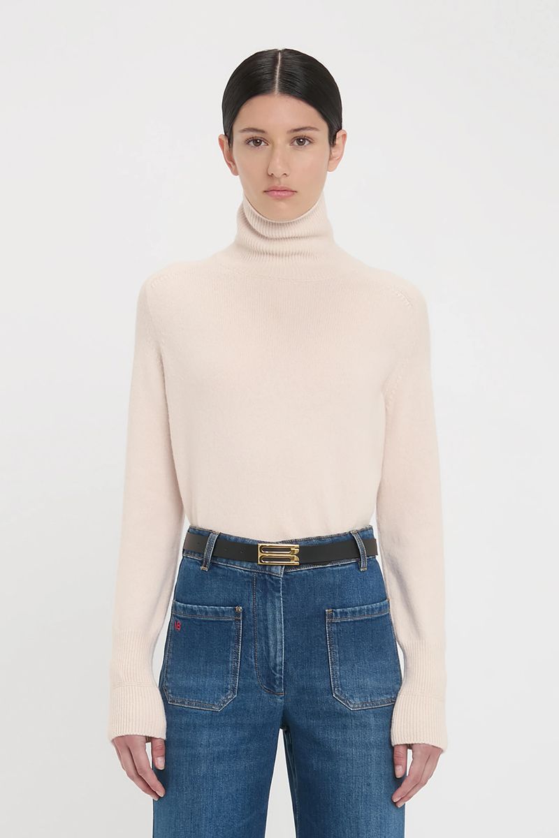 Eleganter Rollkragenpullover aus Lammwolle
