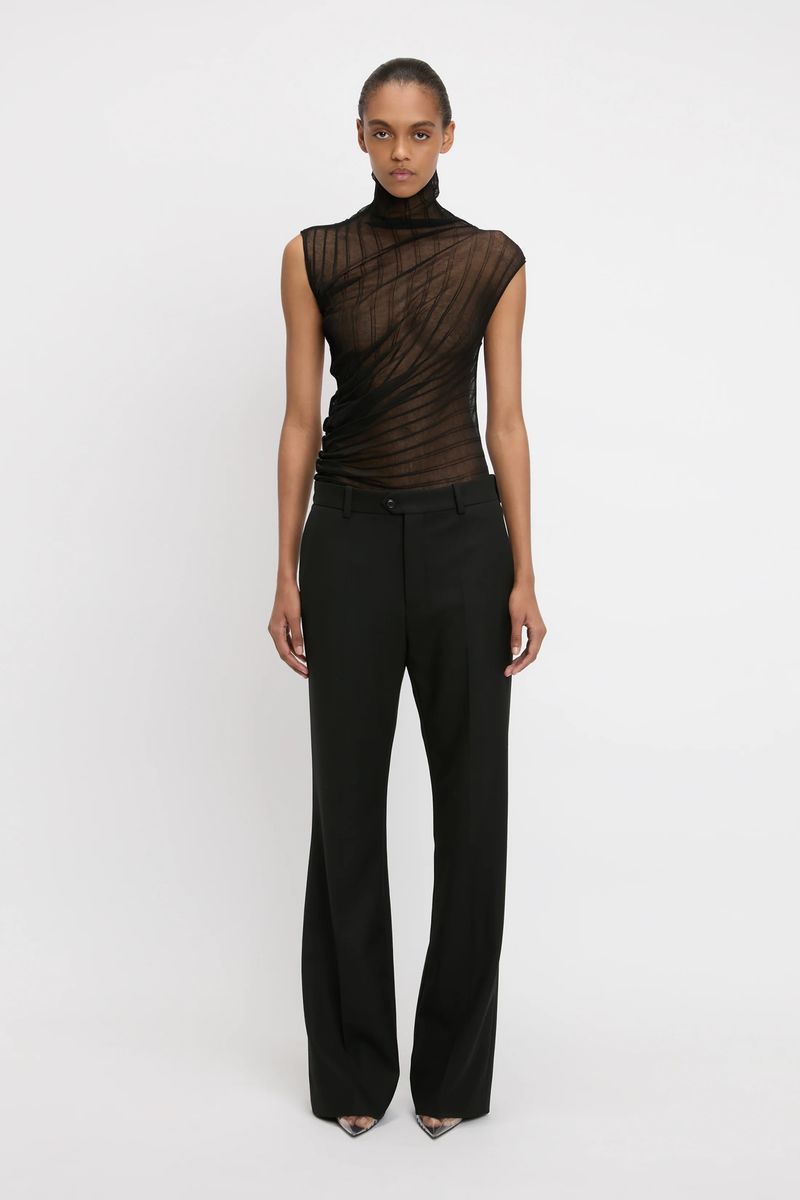 Klassische High-Waist Stoffhose