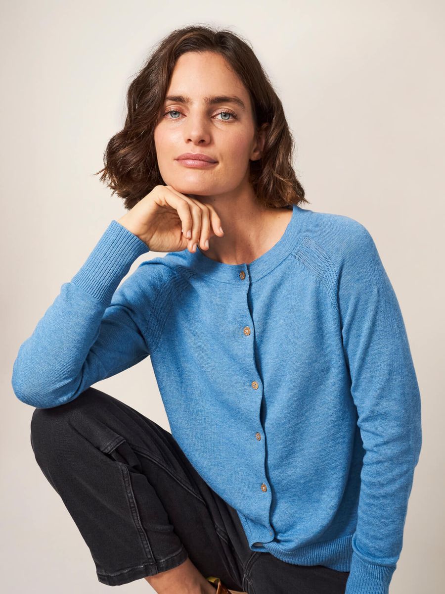 Leichte Strickjacke aus Bio-Baumwolle