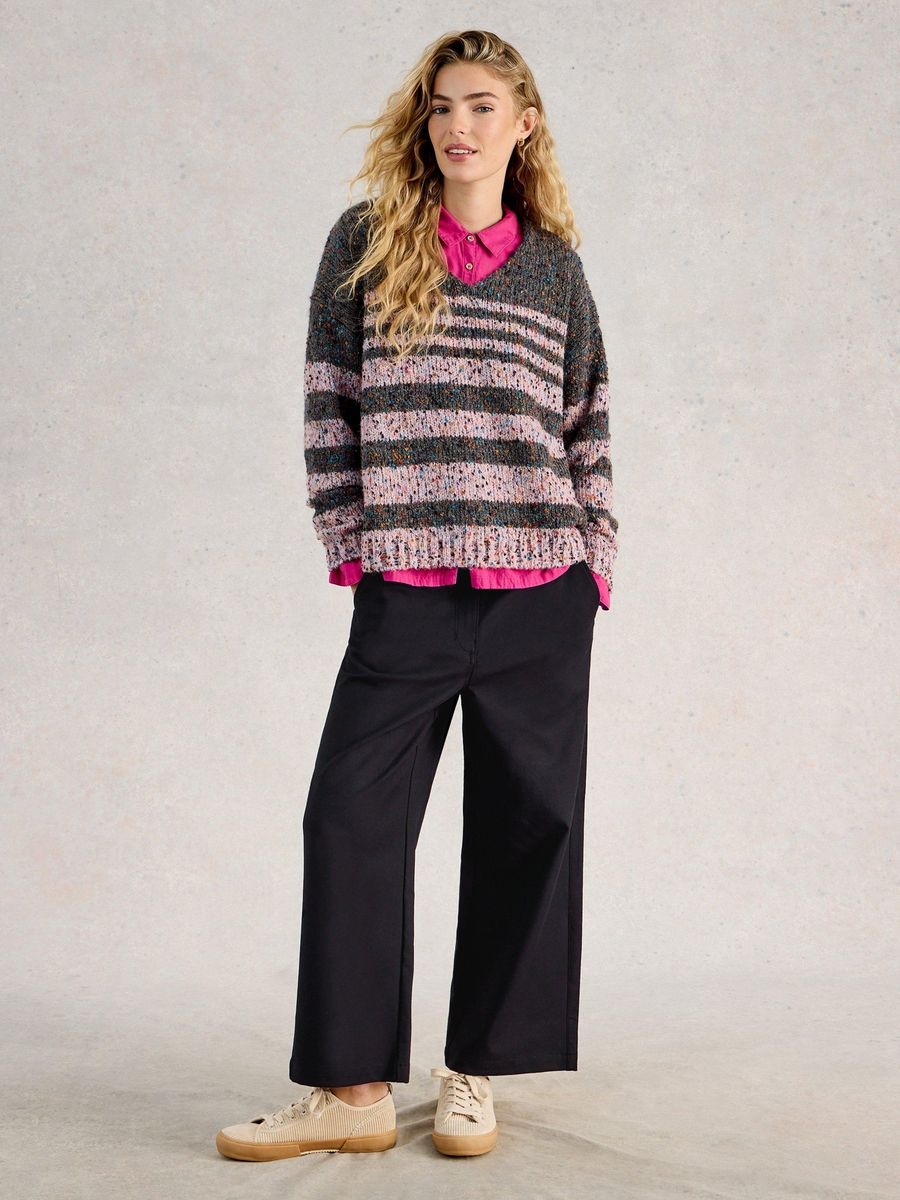 Knöchellange Hose mit weitem Bein