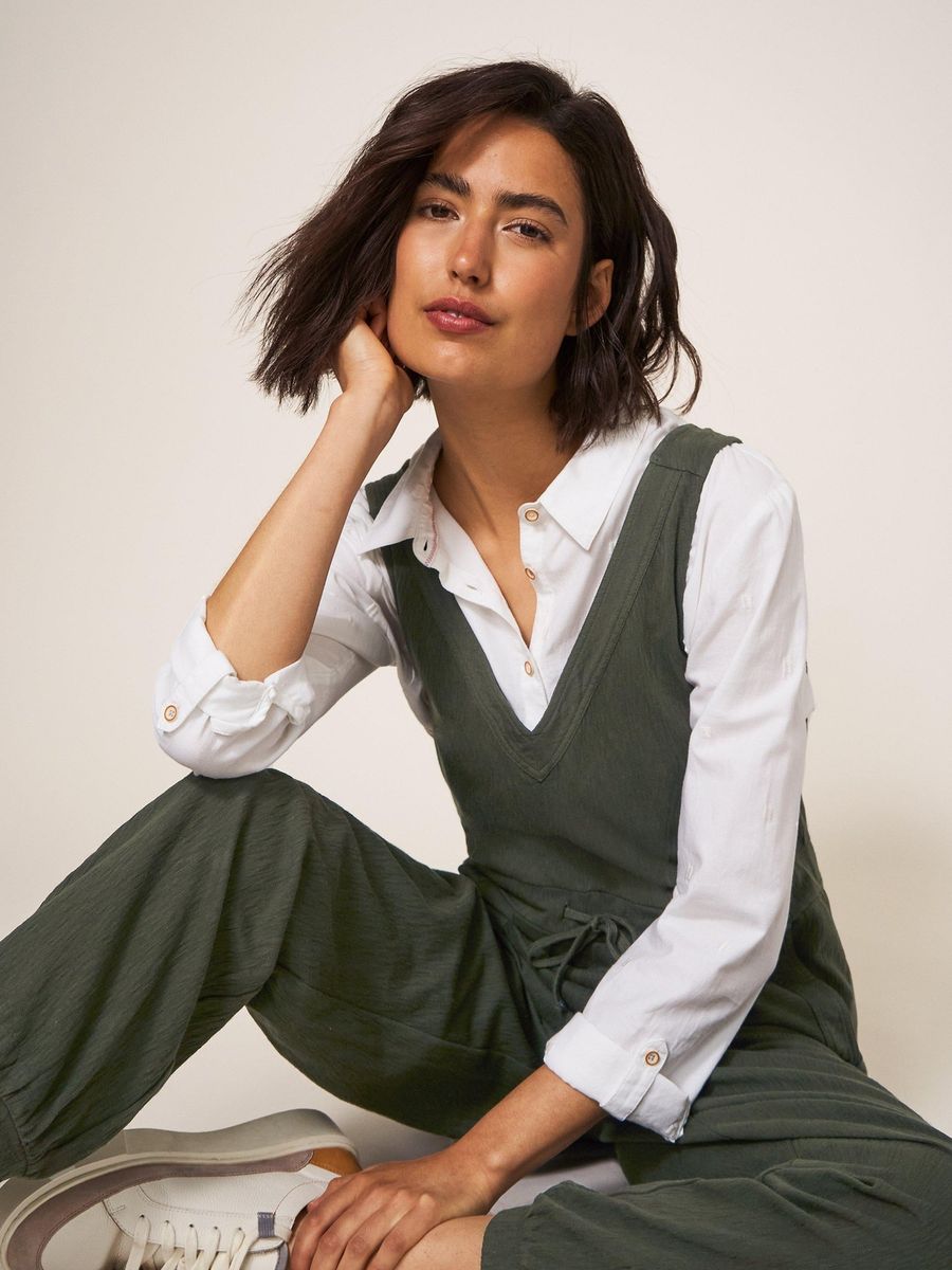 Minimalistischer ärmelloser Jersey-Jumpsuit