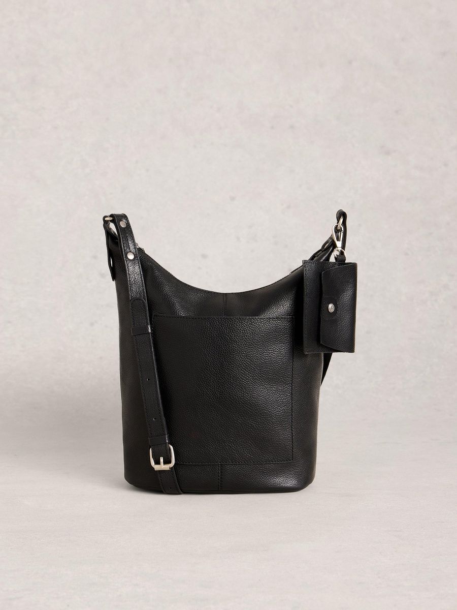 Vielseitige Crossbody-Tasche aus Narbenleder