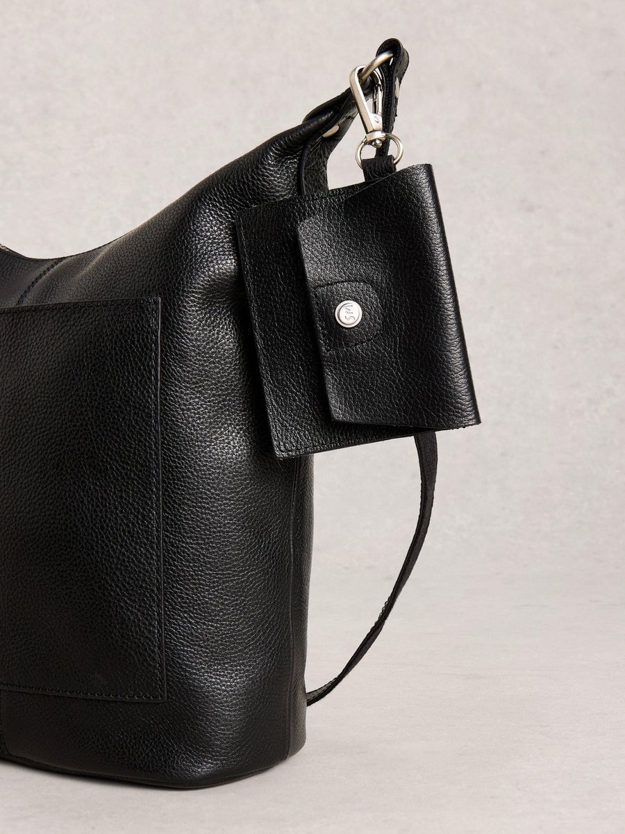 Vielseitige Crossbody-Tasche aus Narbenleder