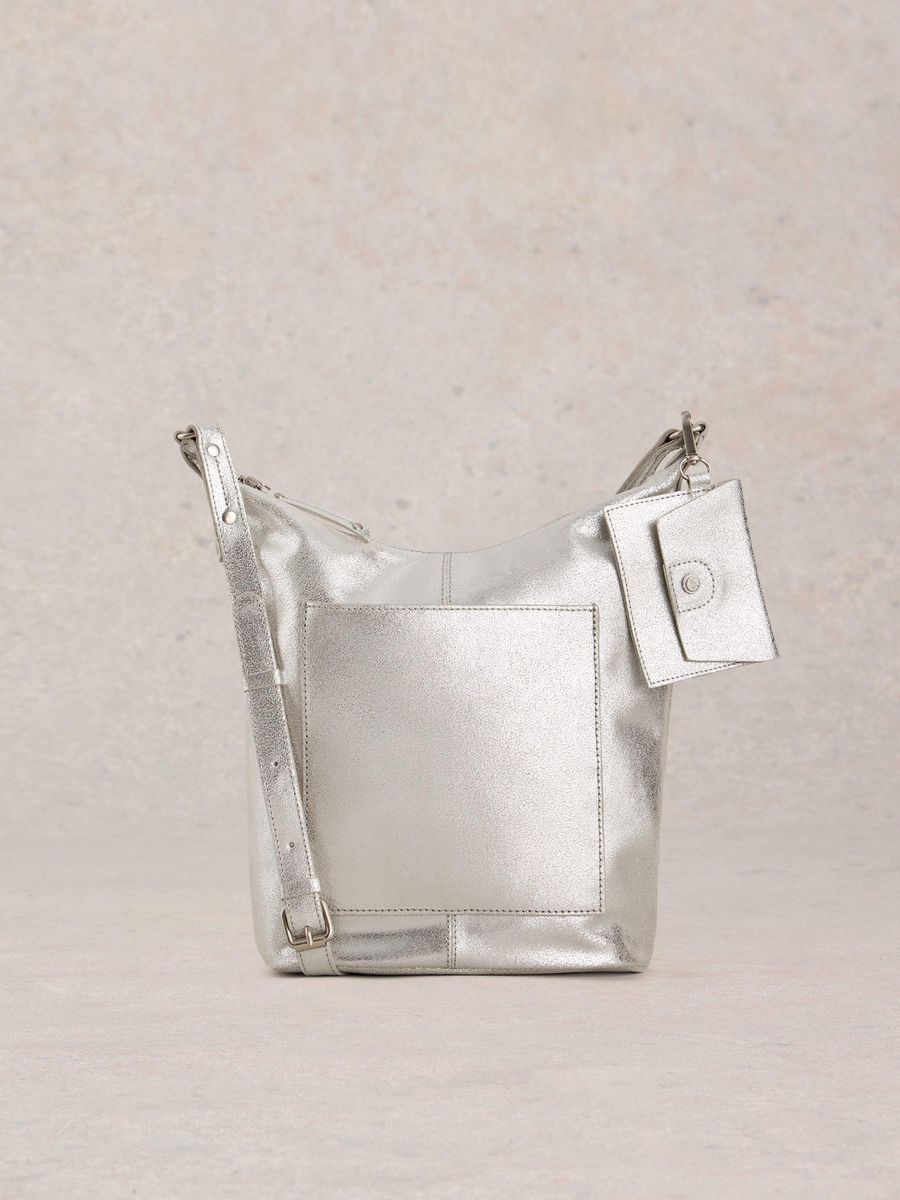 Vielseitige Crossbody-Tasche aus Narbenleder