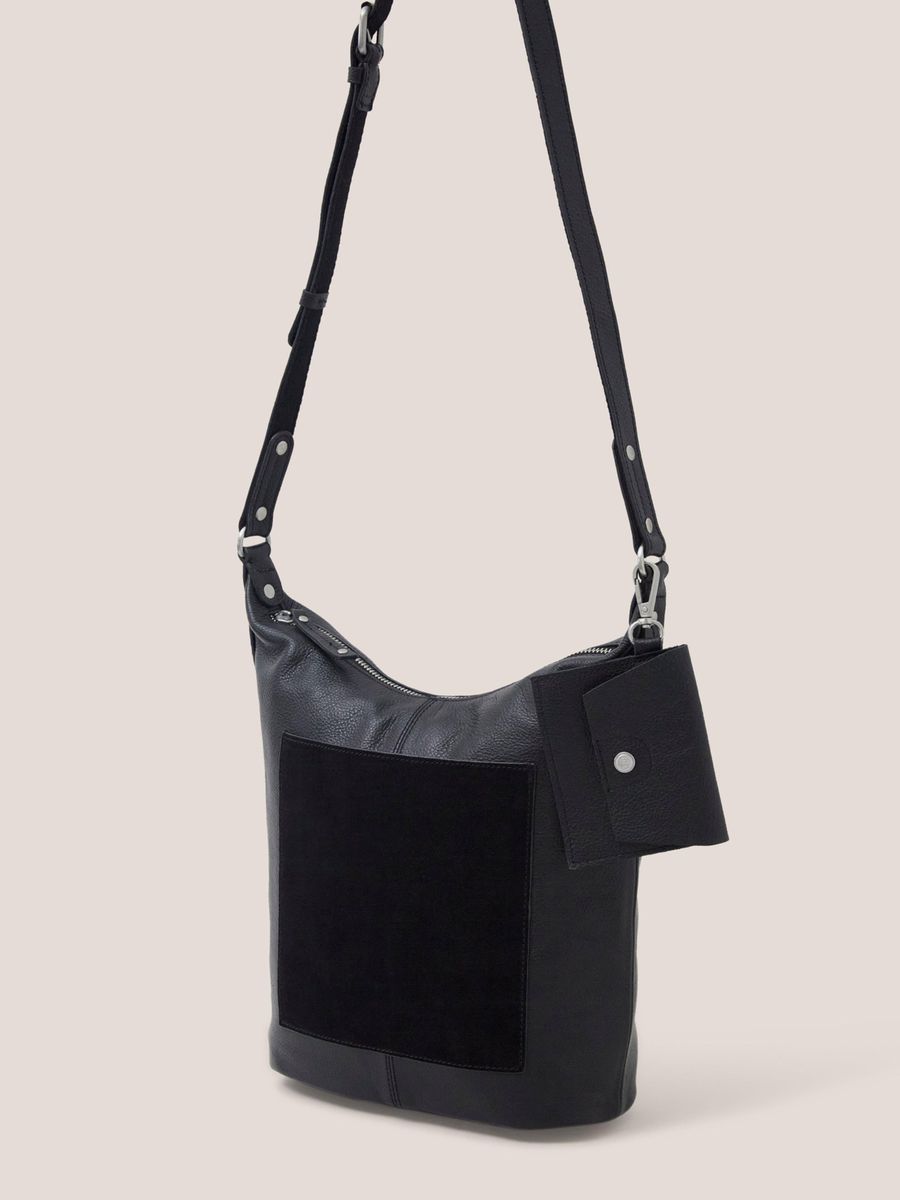 Vielseitige Crossbody-Tasche aus Narbenleder