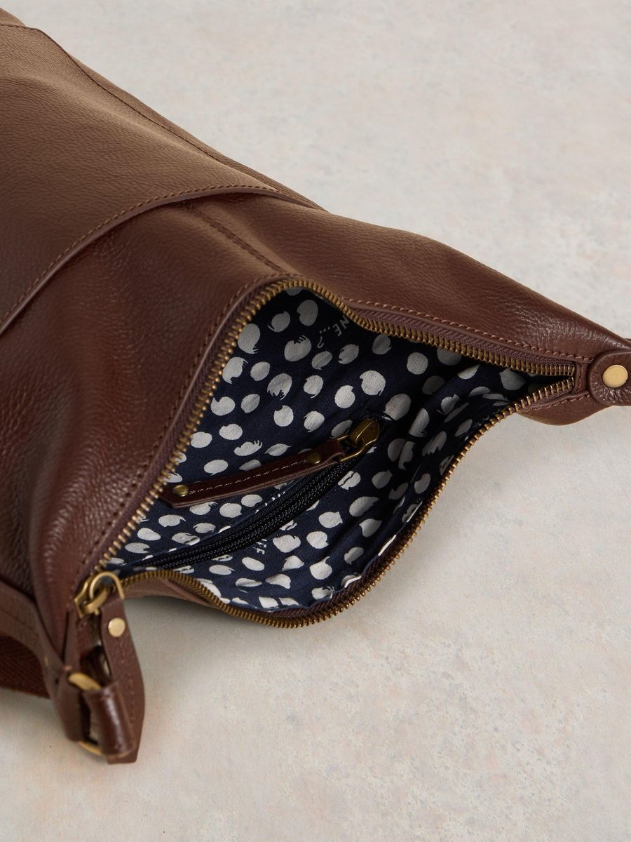 Vielseitige Crossbody-Tasche aus Narbenleder