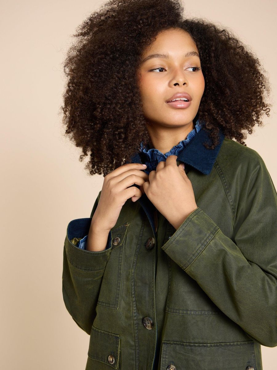 Utility-Feldjacke mit Cordkragen