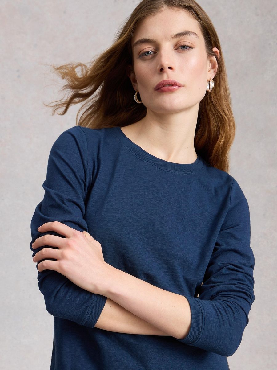 Essentielles Langarmshirt aus Flammbaumwolle