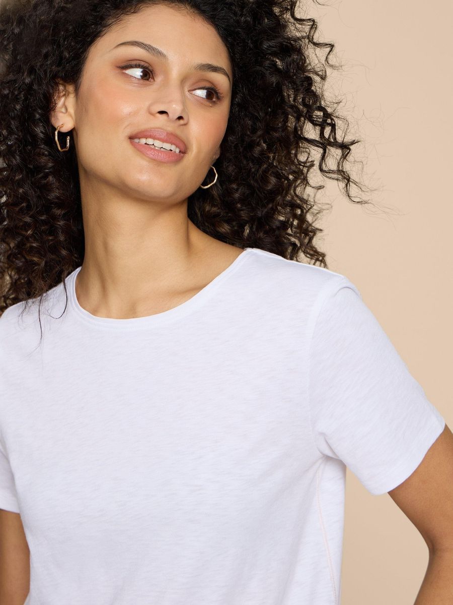 Klassisches Baumwoll-T-Shirt mit Rundhalsausschnitt