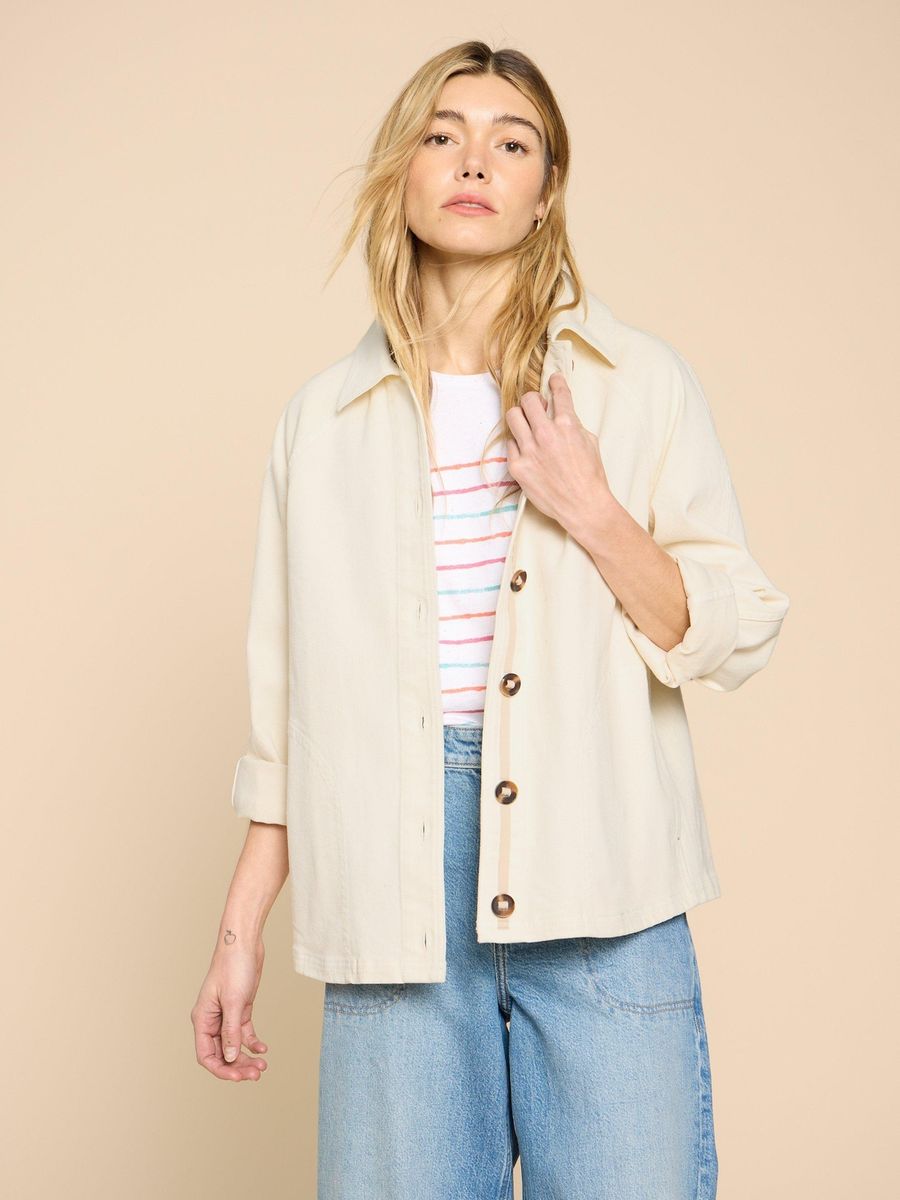 Oversized Jeansjacke mit Raglanärmeln