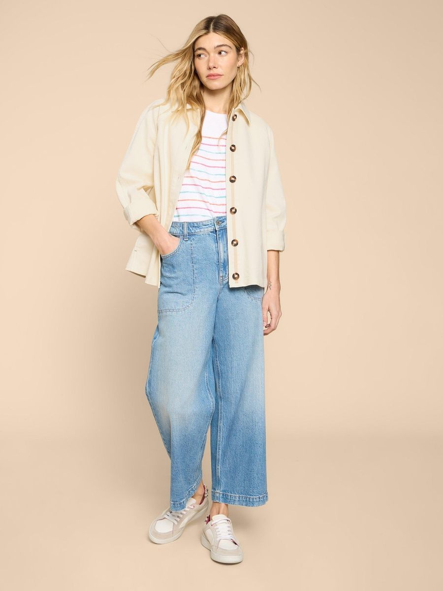 Oversized Jeansjacke mit Raglanärmeln