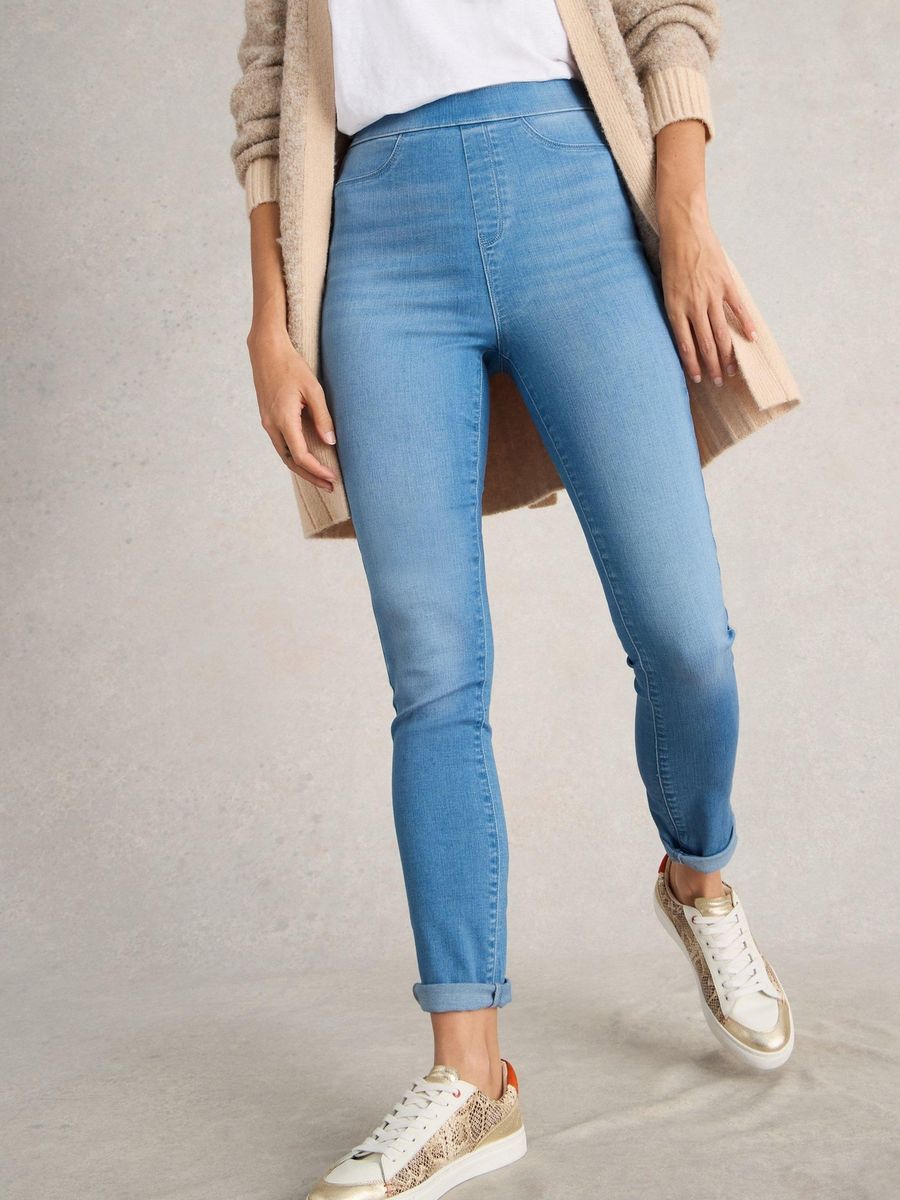 Hochtaillierte Slim Fit Jeggings