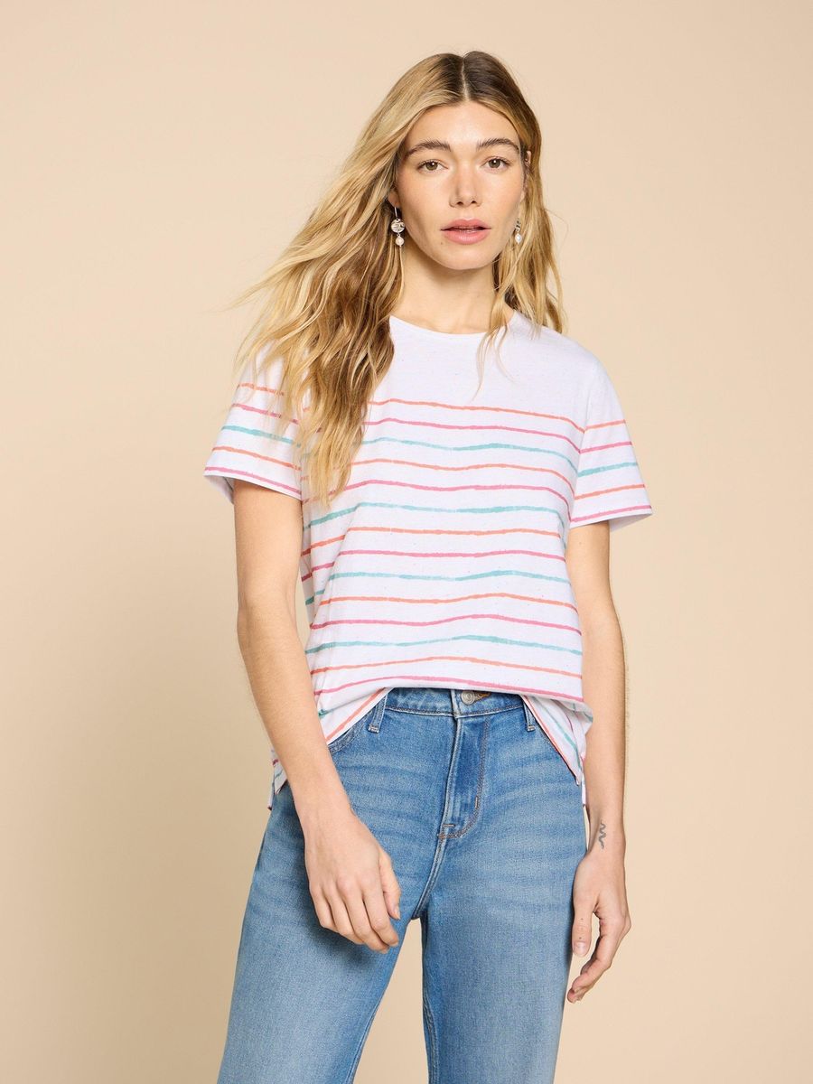 Lässiges Bio-T-Shirt mit Streifen