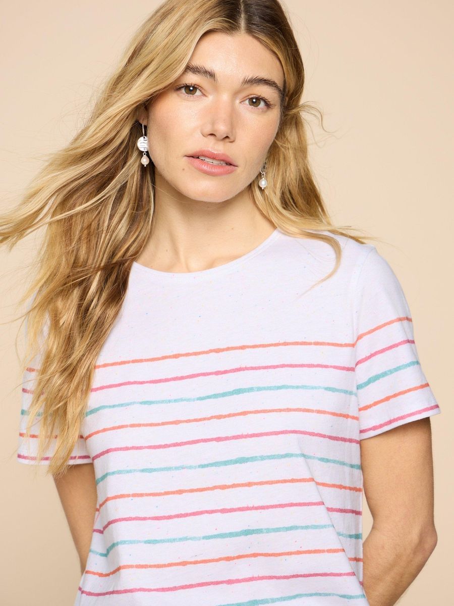 Lässiges Bio-T-Shirt mit Streifen