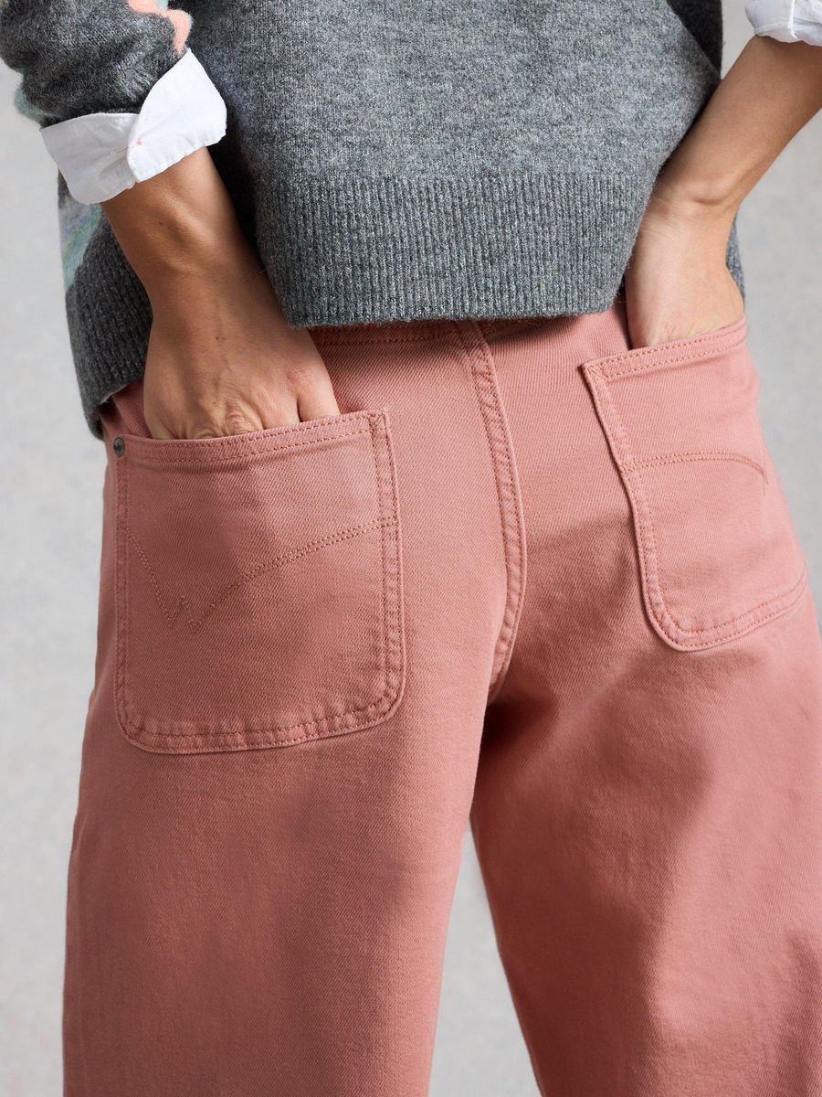 Cropped-Jeans mit weitem Bein