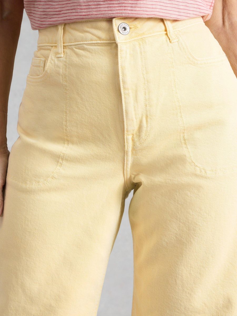 Cropped-Jeans mit weitem Bein