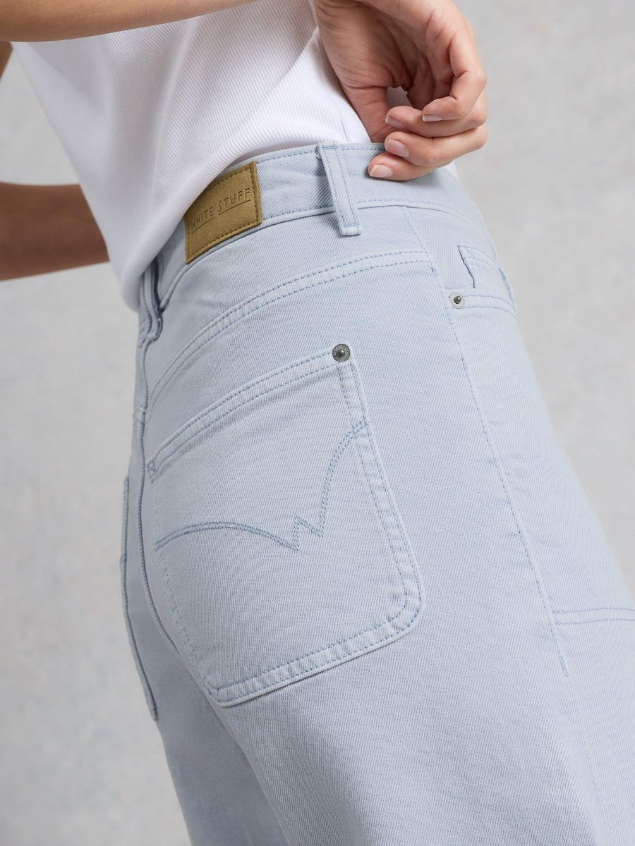 Cropped-Jeans mit weitem Bein