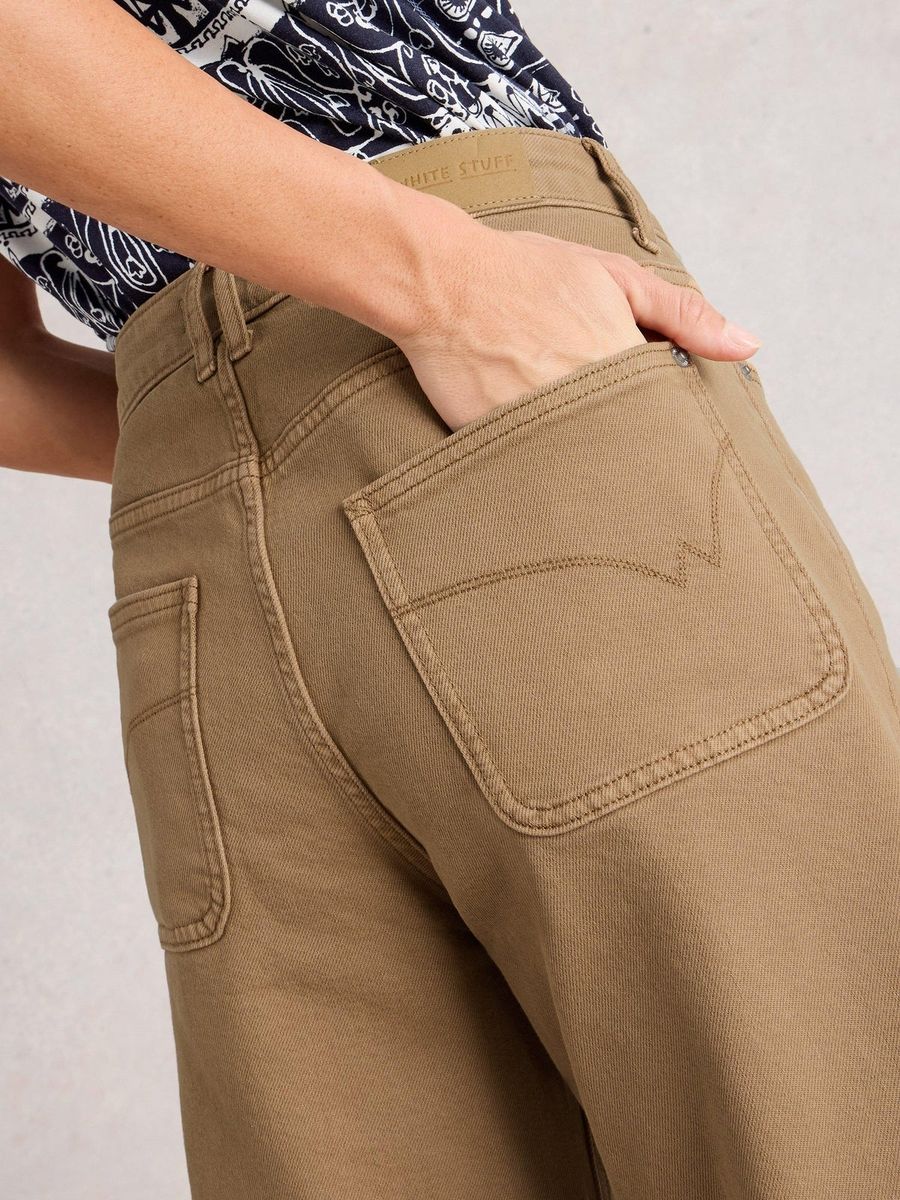 Cropped-Jeans mit weitem Bein