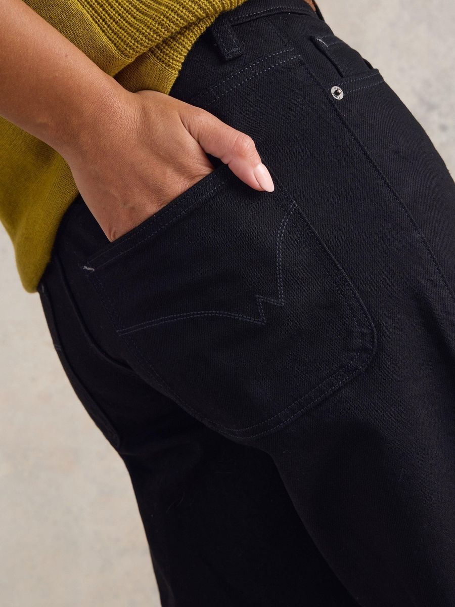 Cropped-Jeans mit weitem Bein