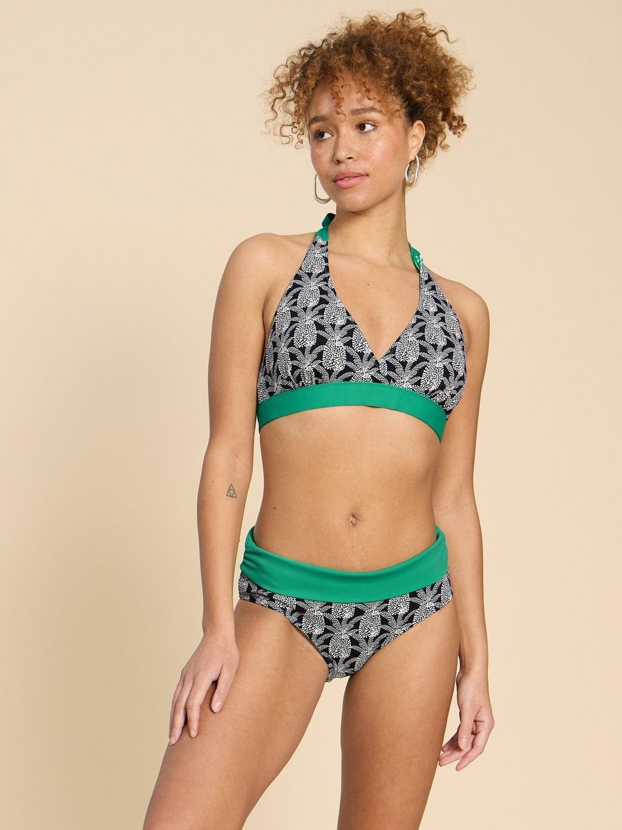 Wendbare Bikinihose mit Tropenprint