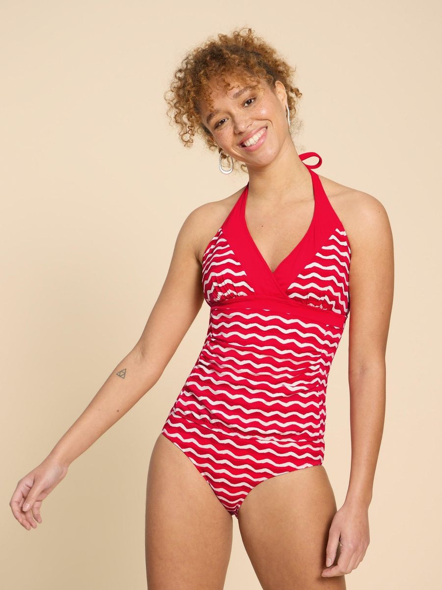 Wendbare Bikinihose mit Tropenprint
